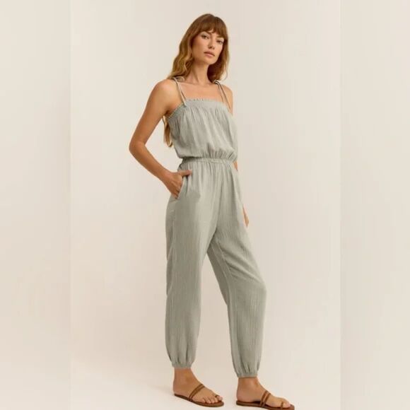 NWT Z SUPPLY MYSTIC KIARA GAUZE JUMPSUIT | PALE JADE S SMALL - Picture 1 of 12